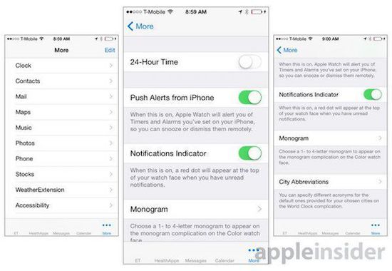 Apple Watch設置菜單曝光，功能超強大