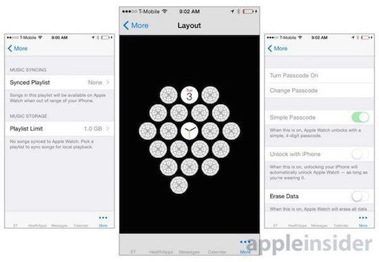 Apple Watch設置菜單曝光，功能超強大