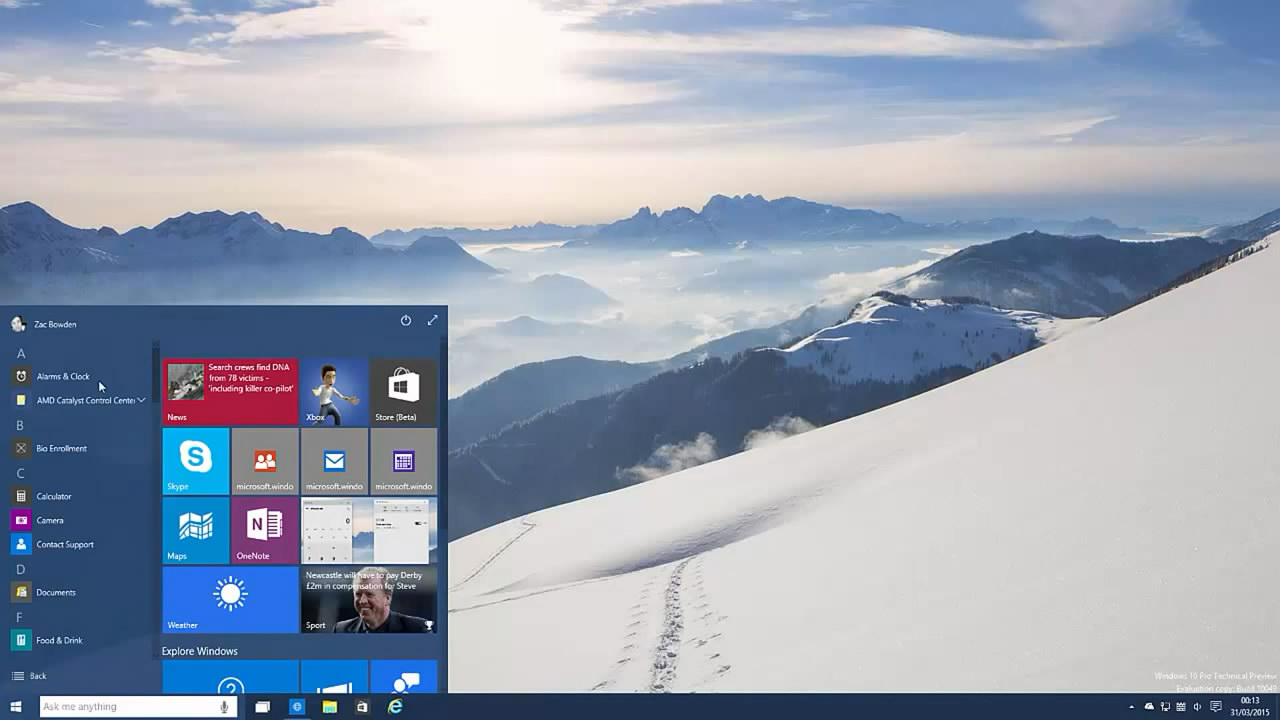 Windows 10新預覽版上手，終于玩上斯巴達瀏覽器了
