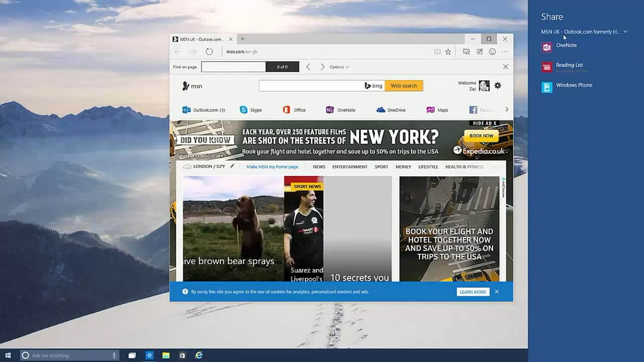 Windows 10新預覽版上手，終于玩上斯巴達瀏覽器了