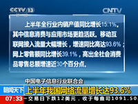 工信部：今年前7個月移動流量消費同比增長95%
