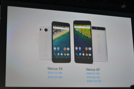 售價2400元起 谷歌親兄弟Nexus 6P/5X正式發(fā)布