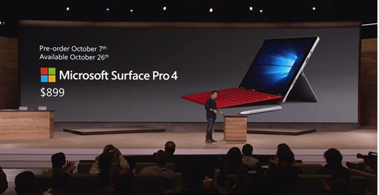平板界標桿！Surface Pro 4 今日預售，5714元起