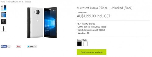 微軟Lumia 950/950XL各地售價(jià)差距高達(dá)1500