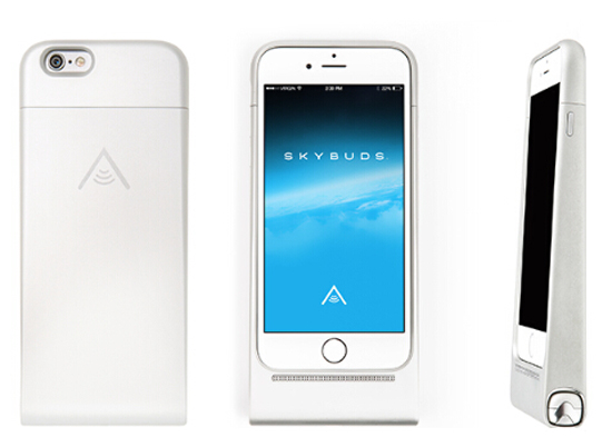 Skybuds運動耳機，結合iPhone手機殼充電