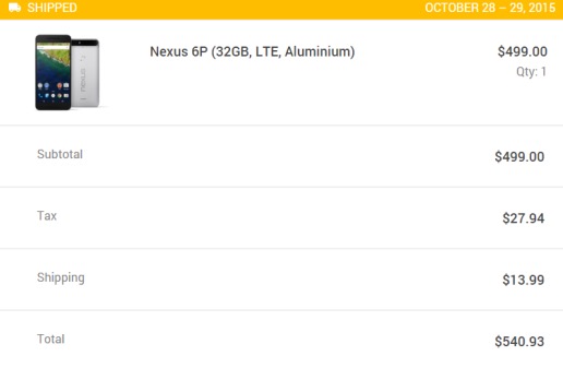 終于等到你！消息稱Nexus 6P已經發貨