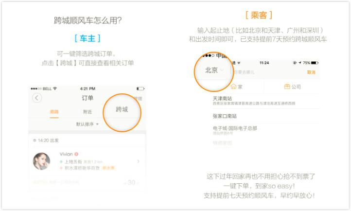 滴滴順風(fēng)車加入春運大戰(zhàn)，與12306搶客