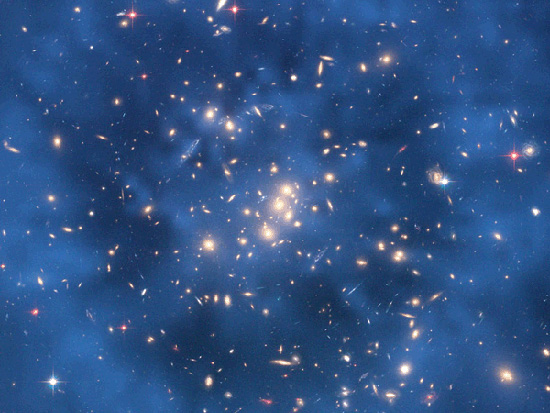 宇宙中的超級星系團：質量相當于500萬億個太陽