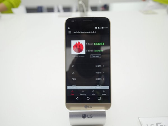 驍龍820性能恐怖，LG G5現場跑分驚人