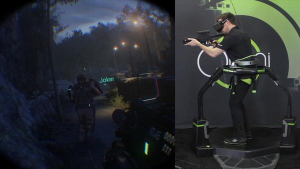 VR頭盔玩游戲不夠爽？加個虛擬現實跑步機試試