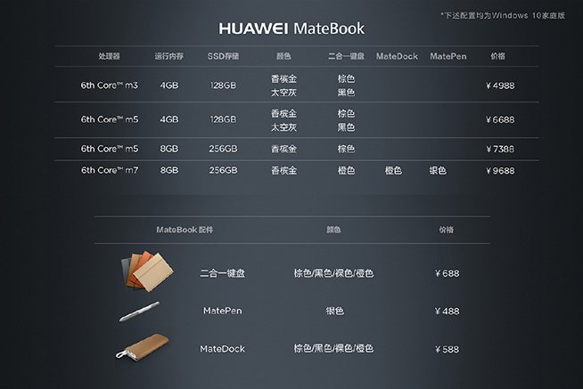 華為MateBook國行版發布，售價4988元起