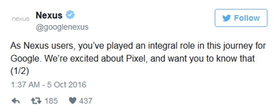 再見Nexus！谷歌將繼續支持軟件更新