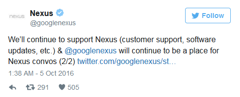 再見Nexus！谷歌將繼續支持軟件更新