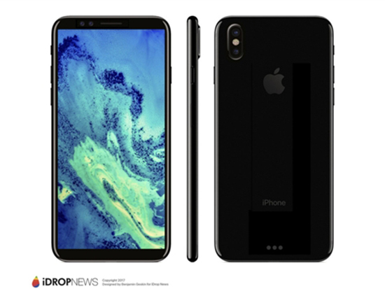 讓人放心的iPhone 8設(shè)計(jì)圖泄漏：5.66寸屏 背后無指紋