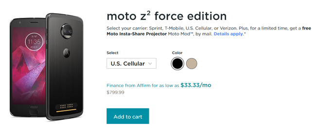 聯想Moto Z2 Force發布：輕薄設計屏幕防碎 但電池是個黑洞