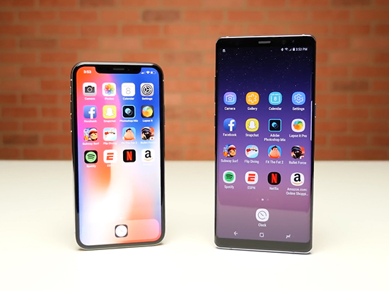 蘋果iPhone X三星Note8速度對比：機皇地位已不保！