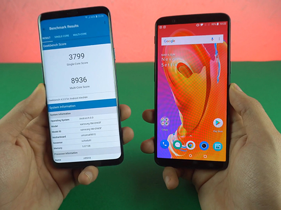 三星S9+速度對比一加5T：Exynos 9810表現讓人失望