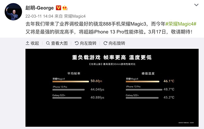 性能超越蘋果三星旗艦！榮耀Magic4系列性能對比出爐：最強馴龍高手