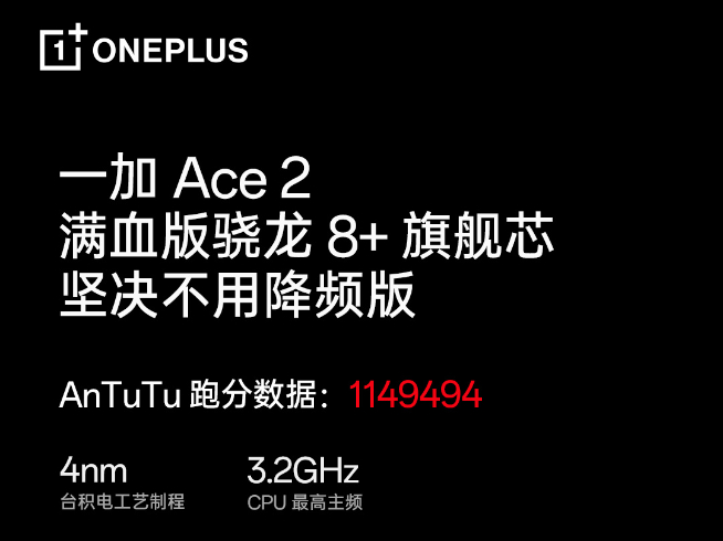 一加Ace2定檔2月7日發(fā)布：滿血驍龍8+加持！但還是在套娃？